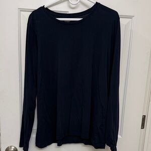 (3)Lands' End cotton  Blue long Sleeve Tee. Size XL.